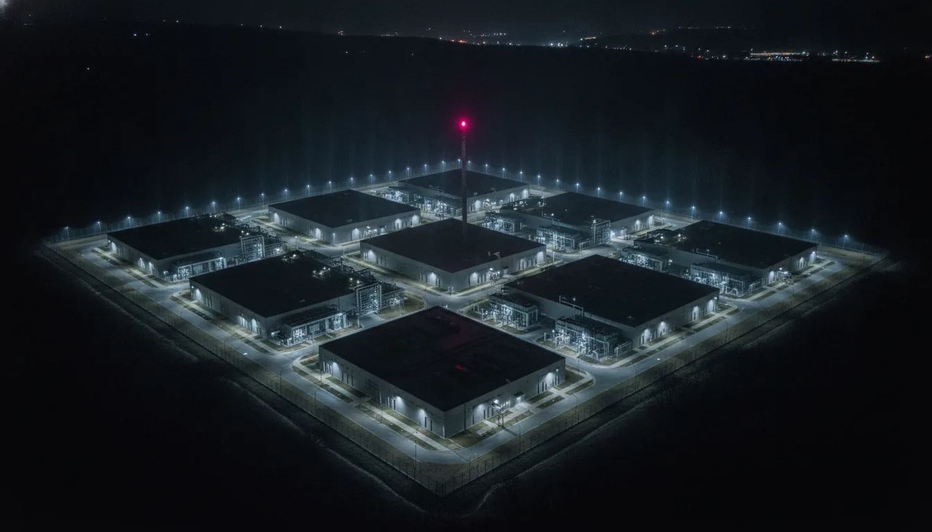 Campus noturno, Vinhedo, São Paulo